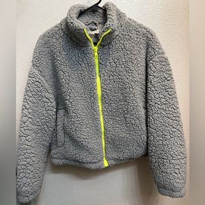 L.A. Hearts Fluffy Faux Sherpa Zip Up Bomber